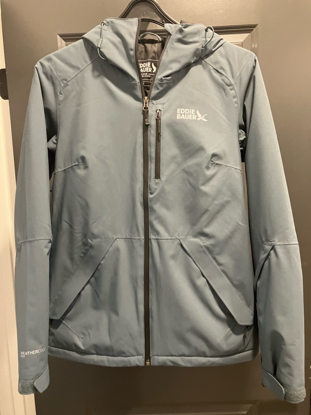 New Eddie Bauer Women’s Tall Small Hooded Ski Coat in Slate Blue